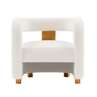 Manhattan Comfort Amirah 28.94" Modern Velvet Upholstered Accent Chair - White-Modern Accent Chair for Living Room Usage