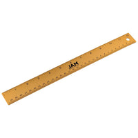 JAM Paper Strong Aluminum Ruler - 12" - Gold Metallic-Colour: Gold Stainless Steel