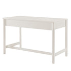 Modway Emmeline 47.64" 1-Drawer Scallop Writing Desk - White-Non-Marking Floor Glides
