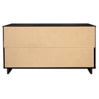 Manhattan Comfort Granville 55.04" Modern Double Wide Dresser - Black-17.72" L x 55.04" W x 31.73" H