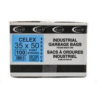 Eco II Garbage Bags - 35" x 50" - Strong - Blue Tint - 100 Pack-35" x 50"