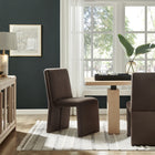 Modway Emory Upholstered Performance Velvet Dining Side Chair - Chocolate-Sturdy Wooden Frame