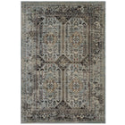 Modway Enye Distressed Vintage Floral Lattice Area Rug - 8 ft W x 10 ft L - Brown/Silver Blue-Distressed Vintage Floral Lattice Area Rug