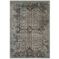 Modway Enye Distressed Vintage Floral Lattice Area Rug - 8 ft W x 10 ft L - Brown/Silver Blue-Distressed Vintage Floral Lattice Area Rug