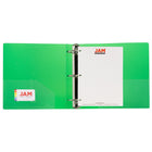 JAM Paper Plastic 3" 3-Ring Binder - Green -Quantity: Sold Individually, Made to be long lasting and resist tearing or bending, easy to clean