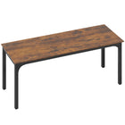 HOMCOM 78.7" Large Computer Desk - Rustic Brown-Industrial style and rustic brown surface enhance room aesthetics