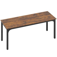 HOMCOM 78.7" Large Computer Desk - Rustic Brown-Industrial style and rustic brown surface enhance room aesthetics