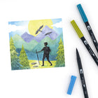 Tombow Dual Brush Pen, Landscape, 10/Pack-Brush Tip works like a Paint Brush to create fine, medium or bold strokes