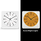 Marathon Large 12-Inch Analog Wall Clock with Auto-Night Light & Silent Sweep - White/White (CL030057WH-WH1)-Large easy to read dial can be read from across the room