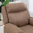 HOMCOM Manual Recliner with Vibration Massage and Side Pockets - Brown-Side pockets for convenient storage of remotes or other small items