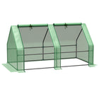 Outsunny 6' x 3' x 3' Portable Tunnel Greenhouse with Large Zipper Doors & Water/UV PE Cover Green- With high quality steel tube and PE cover    
 