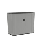 Suncast Backyard Oasis Storage Unit - 130 Gal. - Dove Grey-Modern stylish reeded design with monochromatic hues accent your outdoor environments.