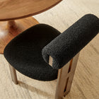 Modway Torian Boucle Fabric Dining Chair - Walnut Black - Set of 2-Boucle Fabric Seating