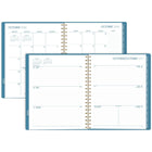 Mead 2027 Large Weekly/ Monthly Planner - 11-¼" H x 9" W - Rosa Azul - Bilingual-Full 15 months of weekly/monthly planning + 3 monthly page spreads