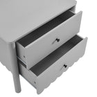 Modway Emmeline Scalloped 2-Drawer Nightstand - Light Grey-8