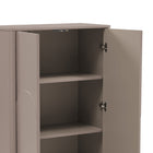 Manhattan Comfort Ella 31.5" Modern Accent Cabinet - Mocha-Thick Rectangular Sled Legs Offer Stability and a Unique, Modern Twist on a Classic Sled-Base