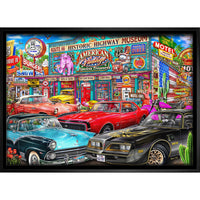 Historic Highway by Michel Fishel - Framed Canvas - 31" x 22"-High-quality art print professionally matted and framed