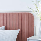 Modway Celine Channel Tufted Performance Velvet King Platform Bed - Dusty Rose-Assembly Required