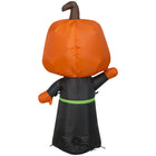 GEMMY Airblown Inflatable Halloween Pumpkin Head Reaper - 42"-Includes stakes and tethers