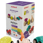 Miniland Eco Minimobil 4-1/4" - Set of 5-A robust and durable design, with very safe non-removable wheels and high-strength axels.