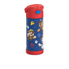 Thermos FUNtainer Vacuum Insulated Stainless Steel Water Bottle - 410mL - Paw Patrol-Push button lid with pop-up straw