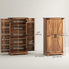 HOMCOM 47" H Kitchen Pantry Cabinet with Adjustable Shelves - Brown-Anti-tipping design ensures safety in daily use 