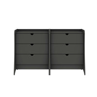 Manhattan Comfort Coney 27.55" Mid-Century Modern Dresser 2-Piece Set - Grey-Mid-Century Modern Dresser for Bedroom Use.