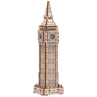Mr.Playwood Big Ben 3D Wooden STEM Puzzle - Set of 215-Eco-friendly 3D STEM model to assemble and customize at school or home