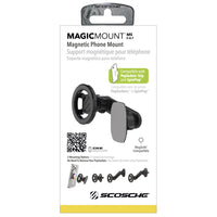 Scosche MagicMount MagSafe Compatible 5-in-1 Mount-Holds iPhone Models 12 And Later Using Their Circle Of Magnetic Built-in MagSafe Magnets, And iPhone Models X, 11 And SE, And Android Phones Using The Included MagicRing Adapter
