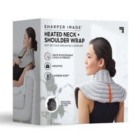 Sharper Image Heated Neck & Shoulder Aromatherapy Wrap - Lavender Scented - Hot/Cold-Therapeutic Hot & Cold Options: Customize Your Relaxation Experience By Microwaving The Wrap For Soothing Warmth Or Freezing It For A Refreshing Cool Sensation, Perfect For Stress Relief.
