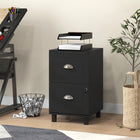 HOMCOM 2-Drawer Letter/A4 Filing Cabinet Lockable with Hanging Bars - Black-Drawer guide rails ensure smooth and quiet sliding

