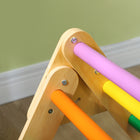 Qaba 3 in 1 Pikler Triangle Set with Ramp - Multicoloured-Supports up to 110 lb (50 kg), suitable for a kid 18-48 months 