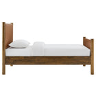 Modway Maven Twin Size Vegan Leather Upholstered Platform Bed - Tan Walnut-Kiln-Dried Wood