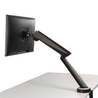 TygerClaw 17" to 32" Monitor Arm with USB Desk Clam Mount-The spring-assisted mechanism allows for quick and effortless vertical adjustments