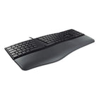 Cherry KC 4500 ERGO Wired Ergonomic Keyboard - Black-Sturdy, fold-out feet on the underside for adjustable keyboard angle