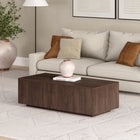 Hudson&Canal Paxton 48"W Rectangular Coffee Table - Alder Brown-Clean with a soft, dry cloth and no harsh chemicals or abrasive cleaning materials