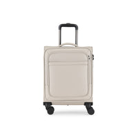 Bugatti Victoria Softside Carry-on Luggage - Cream-Durable material: Our vegan leather luggage is designed to endure the rigors of travel, ensuring it remains scratch-proof and durable against wear and tear