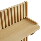 Modway Render Fluted Coat Rack Panel with Shelf - Light Oak-6