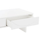 Manhattan Comfort Ella 47.2" Modern Coffee Table - White-Sleek, Handle-Free Drawer for a Clean, Uncluttered Look