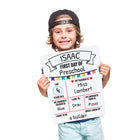 Quartet First Day of School Dual‑Sided Reusable Dry Erase Board - 11" x 14"-Bright & Kid‑Friendly Graphics: Colourful, engaging layout that appeals to kids