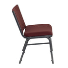 Flash Furniture HERCULES Series Big & Tall Fabric Stack Chair - Burgundy - 2 Pack-Burgundy Patterned Fabric Upholstery
