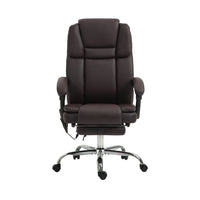 Vinsetto Vibration Massage Executive Office Chair - Dark Brown-Six vibrating massage points with three modes, three intensities and a timer