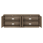 Hudson&Canal Hanson TV Stand for TV's up to 75" - Antiqued Grey Oak-Clean with a soft, dry cloth and no harsh chemicals or abrasive cleaning materials