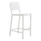 Zuo Kayu Barstool - White-Weather resistant powder coated aluminum frame