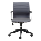 Zuo Stacy Office Chair - Dark Grey-Plush and durable faux leather fabric
