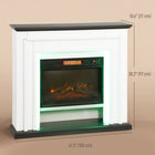 HOMCOM 41" Electric Fireplace with Mantel and Adjustable 3D Flame Effect -  1400 W - Black and White-Smart thermostat maintains a set temperature from 17-27°C for constant comfort