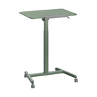 Seville Classics 25.6" W airLIFT Pneumatic Tilting Mobile Desk Cart - Sage Green-Smoothly and quietly adjust the desk height from 29.9” to 43.3” high or any height in between with the height-adjustable lever