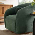 Modway Holland Swivel Chenille Fabric Armchair - Pine-Ball Accent Pillows