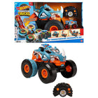 Mattel Hot Wheels Monster Trucks Transforming Rc Rhinomite-Kids drive the destruction with the Hot Wheels Monster Trucks HW Transforming Rhinomite RC with a 1:12 remote-control Monster Truck that transforms into a booster for 1:64 scale Monster Trucks.