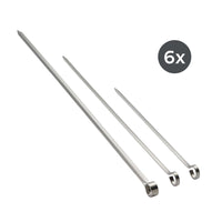 Tramontina Churrasco BBQ Stainless Steel Kebab Skewer Set - 18 Piece Set-Ideal for grilling meat, seafood or veggies